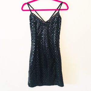 Betsey Johnson sz M black velvet bodycon dress